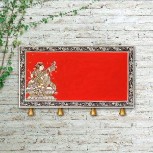Hand-painted Pattachitra Saraswati Name Plate | Maavni