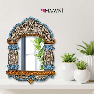 Hand-painted Pattachitra Peacock Theme Jharokha By Decor | Maavni