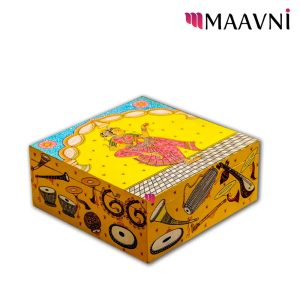 Hand-painted Pattachitra Dancer With Musical Instrument Uitility Box