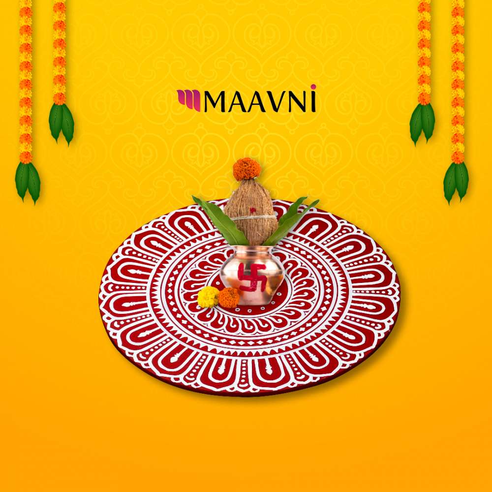 Hand-painted Pattachitra Odia Jhunti Style Rangoli Board For Pooja