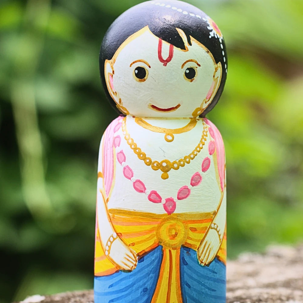 Hand-painted Pattachitra Balaram Doll Festive Decor | Maavni