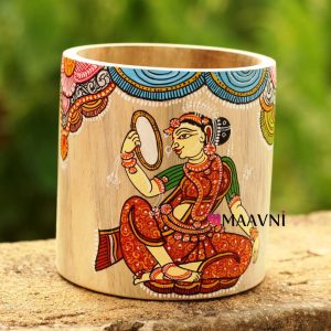Hand-painted Pattachitra Sringar Raas Theme Multipurpose Holder Pen