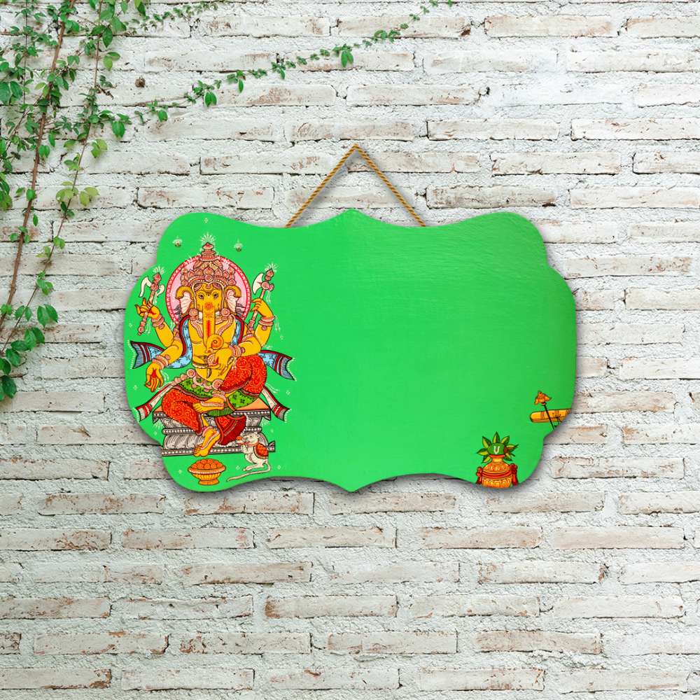 Hand-painted Pattachitra Ganesha Name Plate | Maavni - Image 5