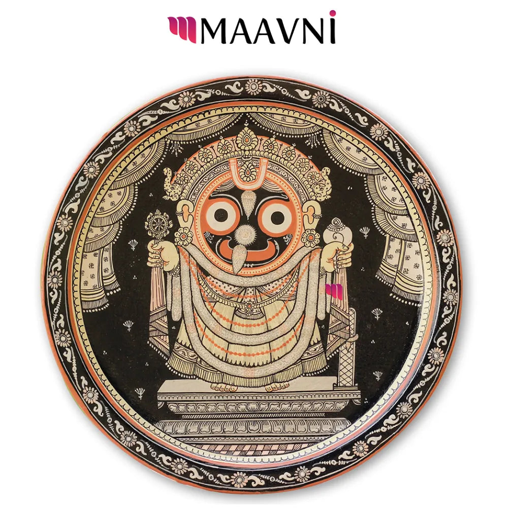 Hand-painted Pattachitra Jagannath Wall Plate | Maavni