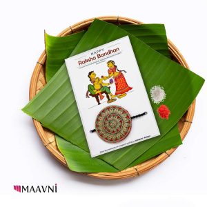 Hand-painted Pattachitra Handmade Talapatra Rakhi Festive Decor |