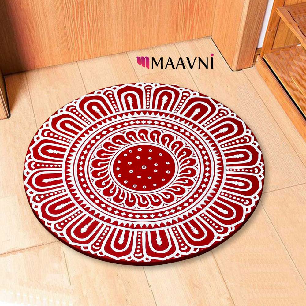 Hand-painted Pattachitra Odia Jhunti Style Rangoli Board For Pooja - Image 2