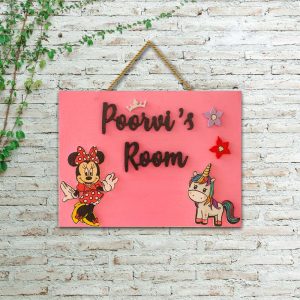 Hand-painted Pattachitra Girls Nameboard Decor | Maavni