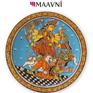 Hand-painted Pattachitra Durga Ma Wall Plate | Maavni