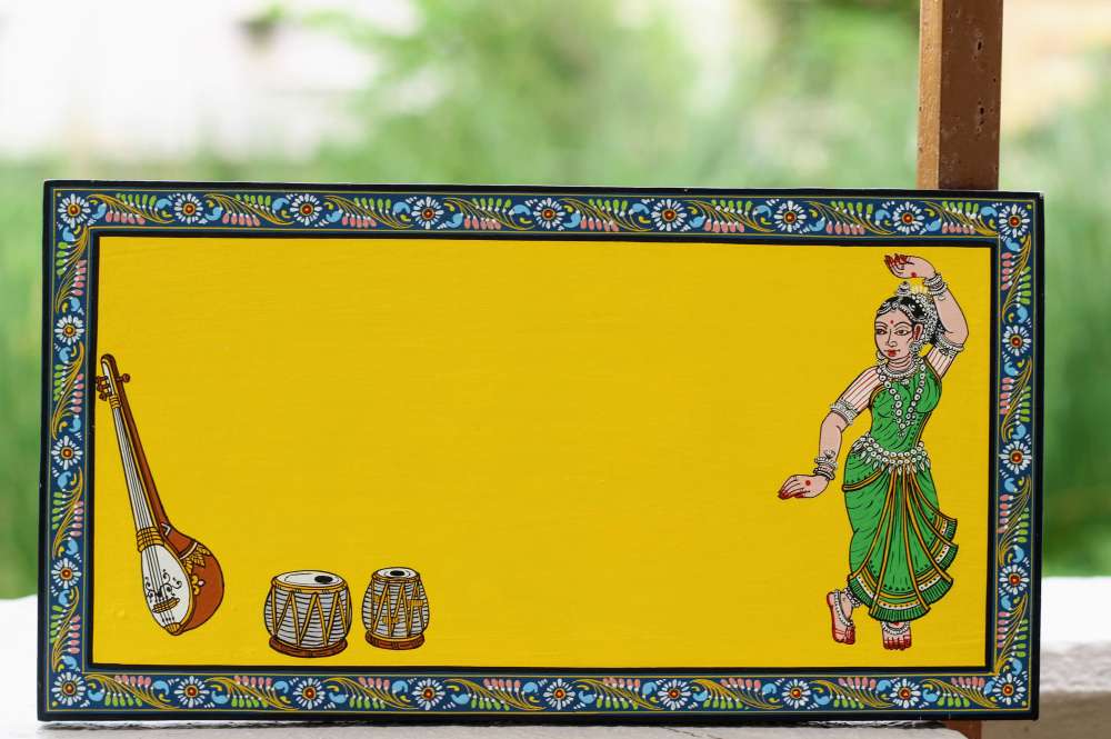 Hand-painted Pattachitra Dancer Name Plate | Maavni